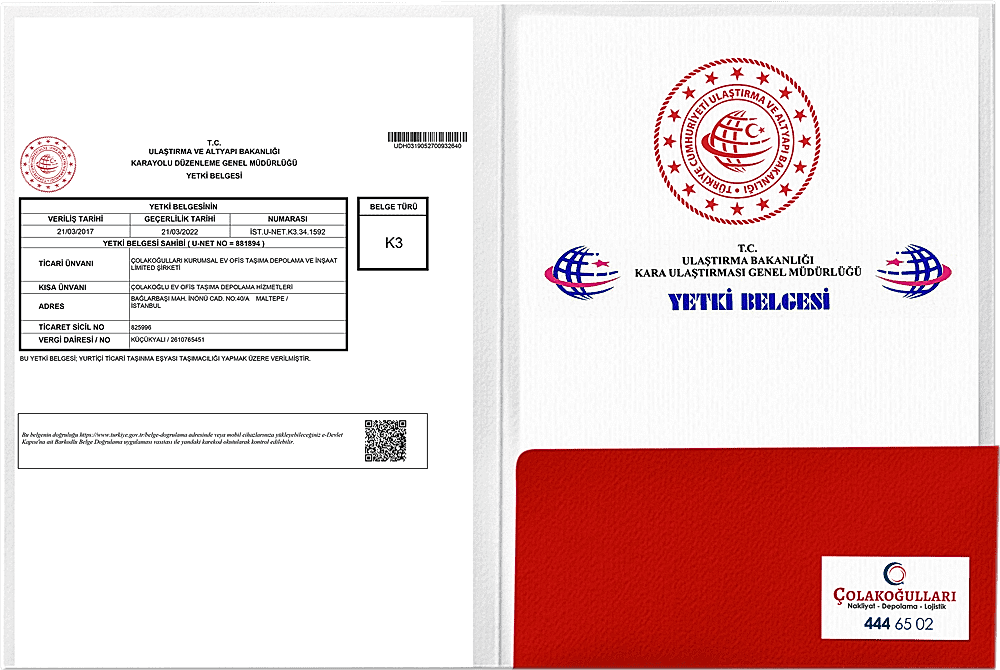 K3 Yetki Belgesi